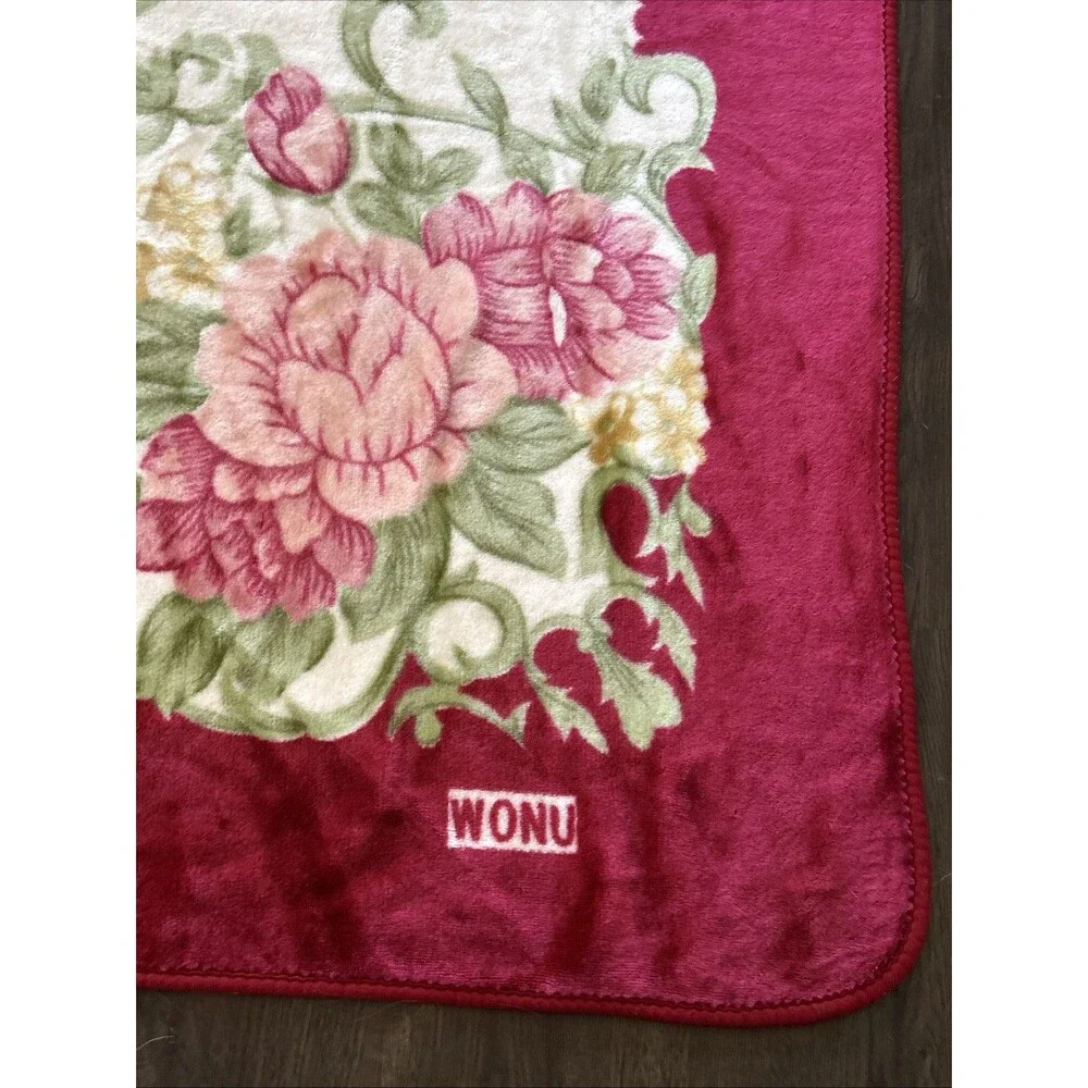 Vtg. Stellamor WONU Fleece Safari Blanket 78